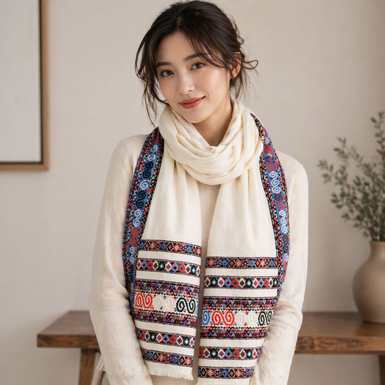 Three Stripes Pallu Kullu Shawl